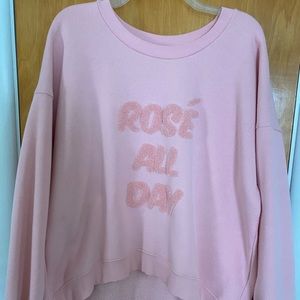 Pink High Low Rose All Day sweatshirt